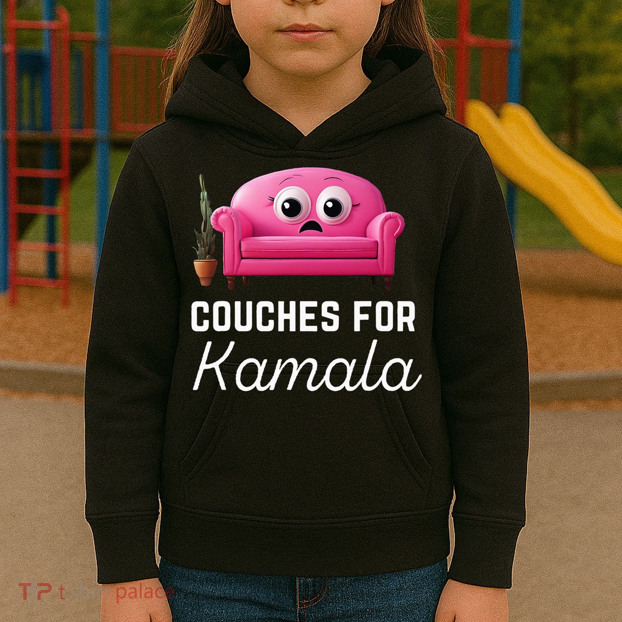 Couches For Kamala Jd Vance Couch Meme Funny Culture Liberal Kids Hoodie