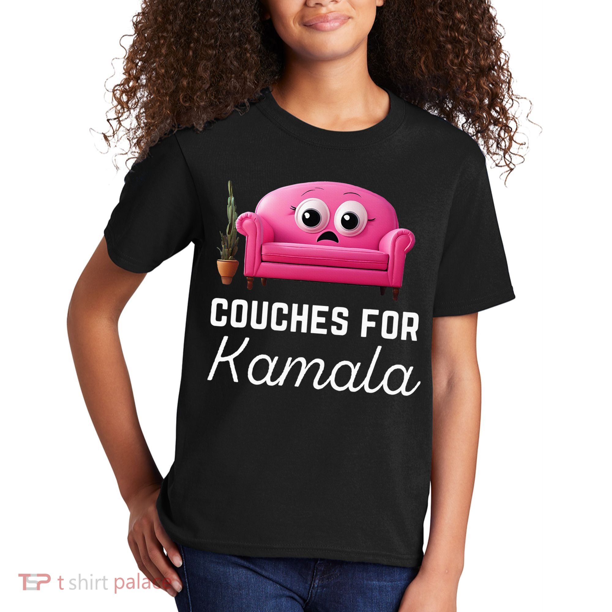 Couches For Kamala Jd Vance Couch Meme Funny Culture Liberal Kids T-Shirt
