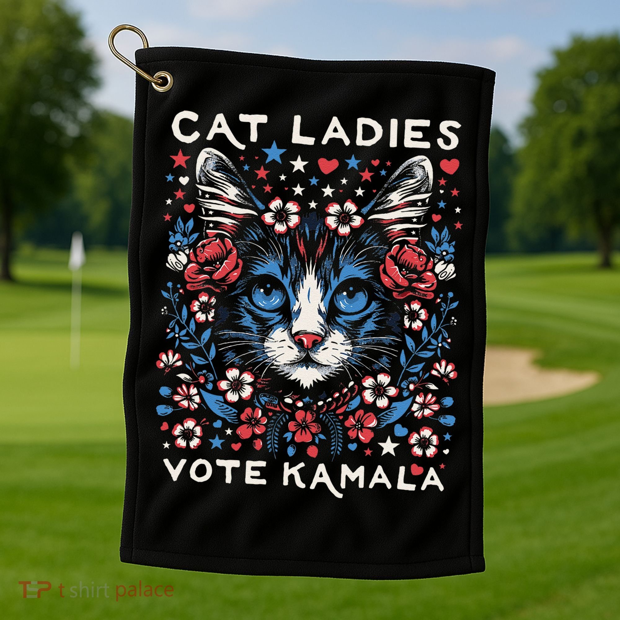 Cats For Kamala Golf Towel