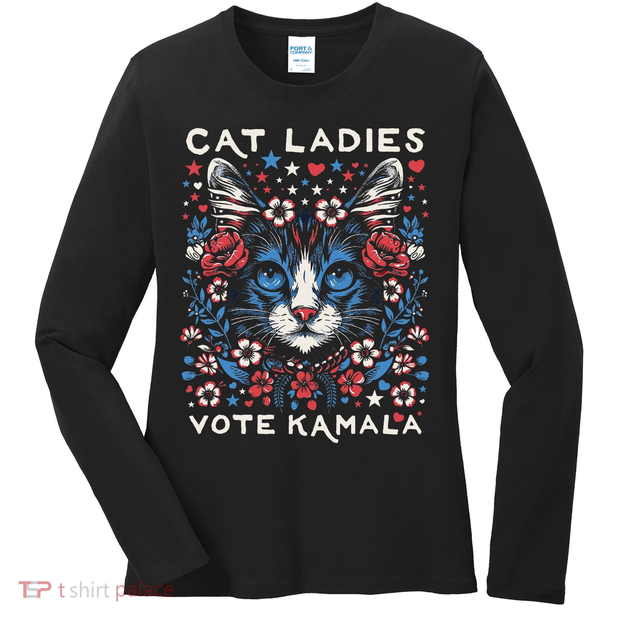 Cats For Kamala Women's Long Sleeve Shirt