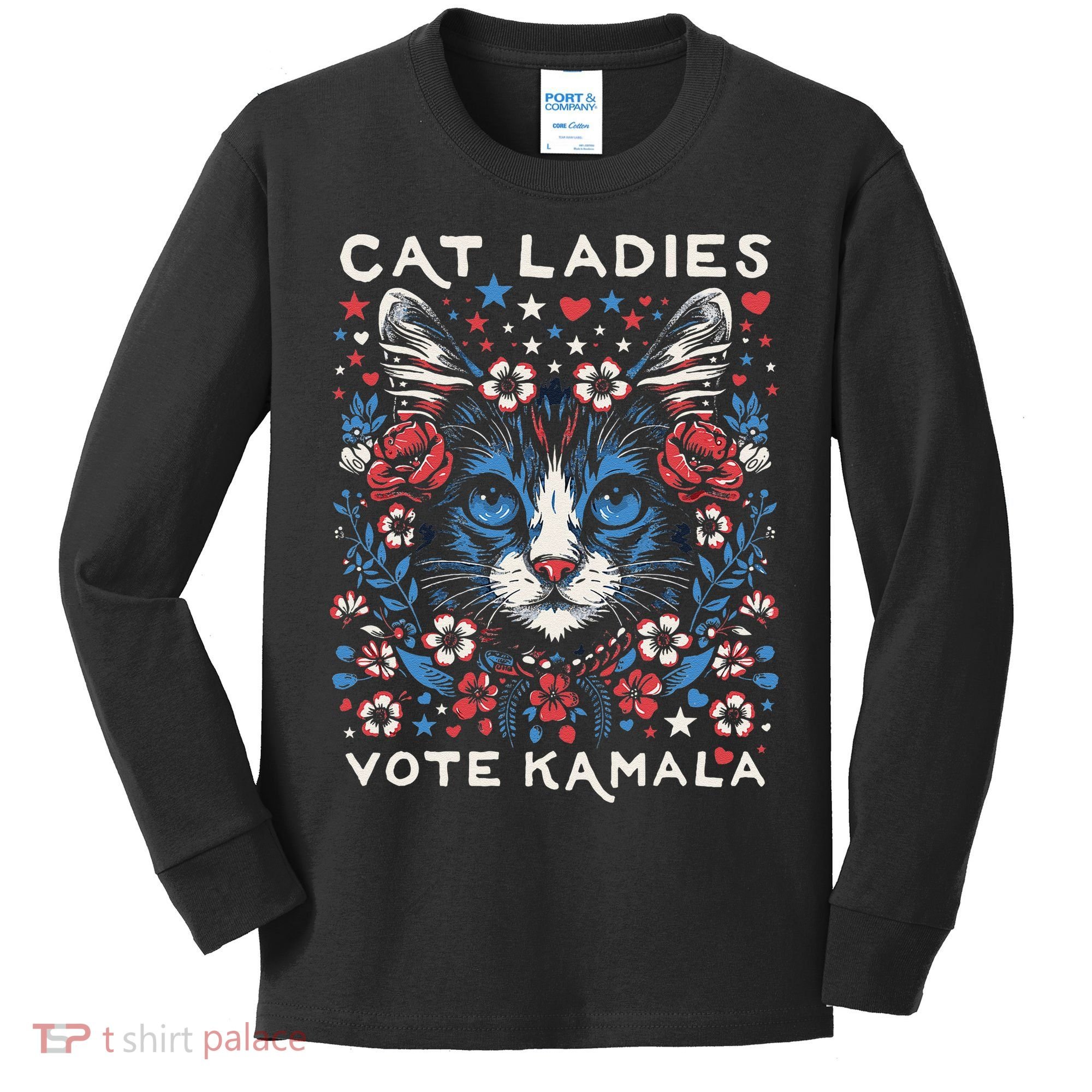 Cats For Kamala Kids Long Sleeve Shirt