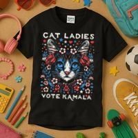 Cats For Kamala Kids T-Shirt thumb 3