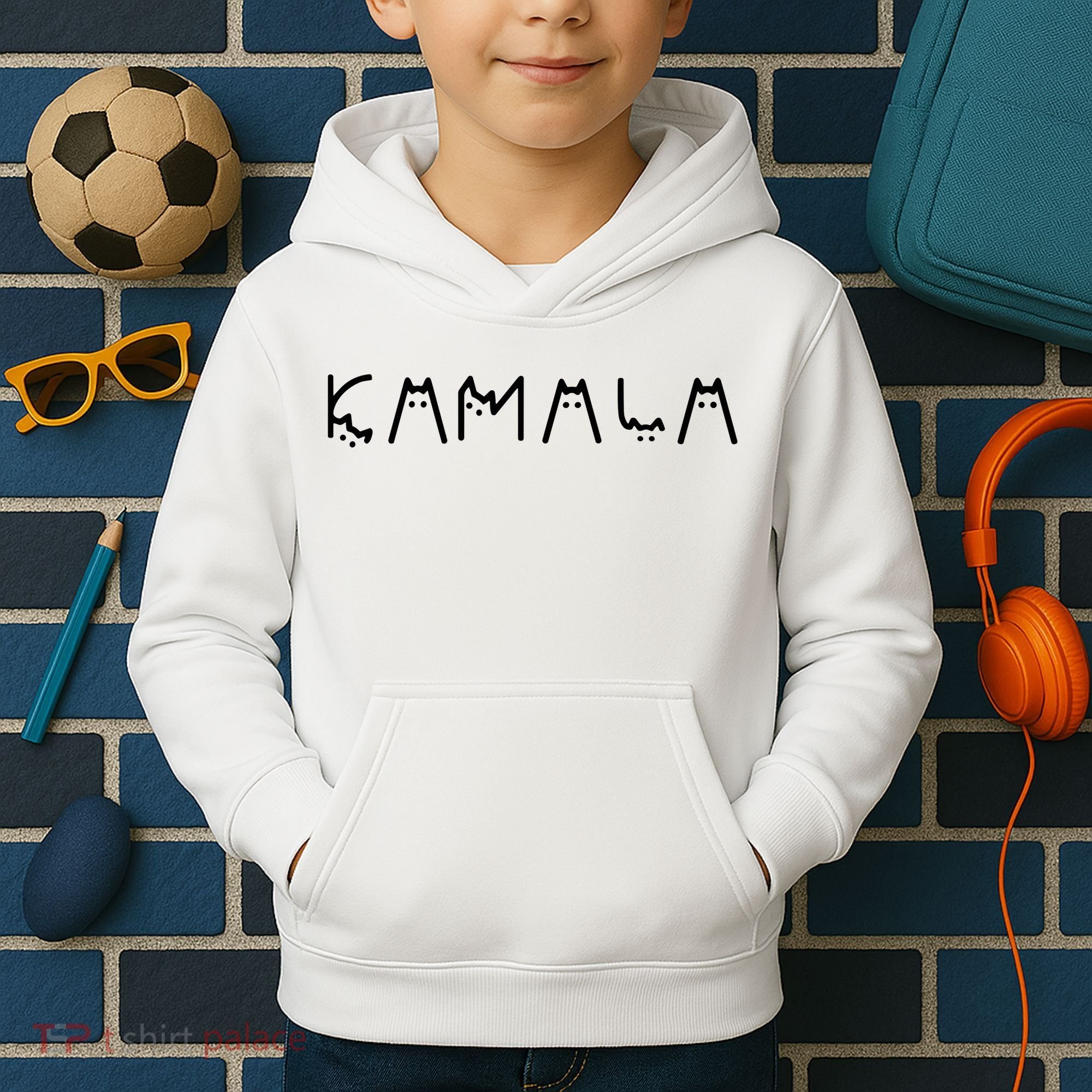 Cats For Kamala Harris Kids Hoodie