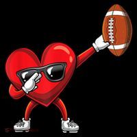 Cute Football Lover Heart Dabbing Valentines Day Gift Coffee Mug thumb 5