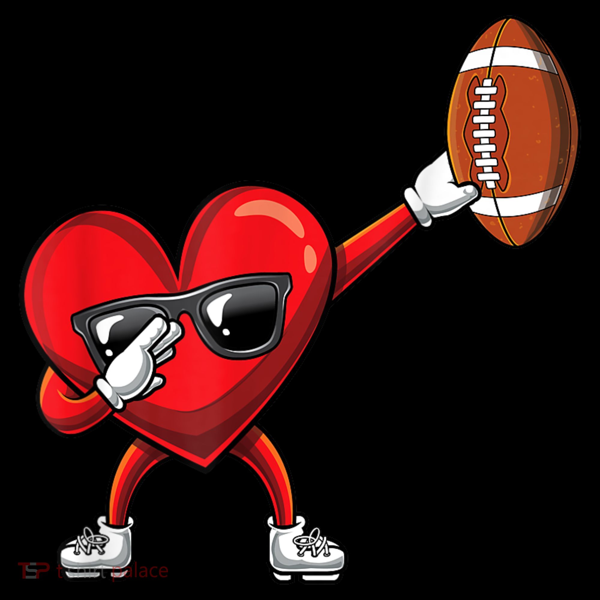 Cute Football Lover Heart Dabbing Valentines Day Gift Coffee Mug