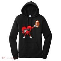 Cute Football Lover Heart Dabbing Valentines Day Gift Women's Hoodie thumb 0
