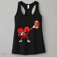 Cute Football Lover Heart Dabbing Valentines Day Gift Women's Tank Top thumb 3