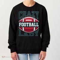 Crazy Football Lady Rugby Graphic Women's Sweatshirt thumb 0