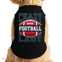 Crazy Football Lady Rugby Graphic Doggie Tank thumb 0