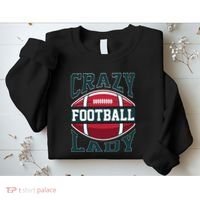 Crazy Football Lady Rugby Graphic Sweatshirt thumb 2