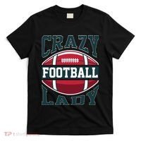 Crazy Football Lady Rugby Graphic T-Shirt thumb 0