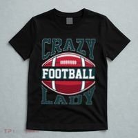 Crazy Football Lady Rugby Graphic T-Shirt thumb 5