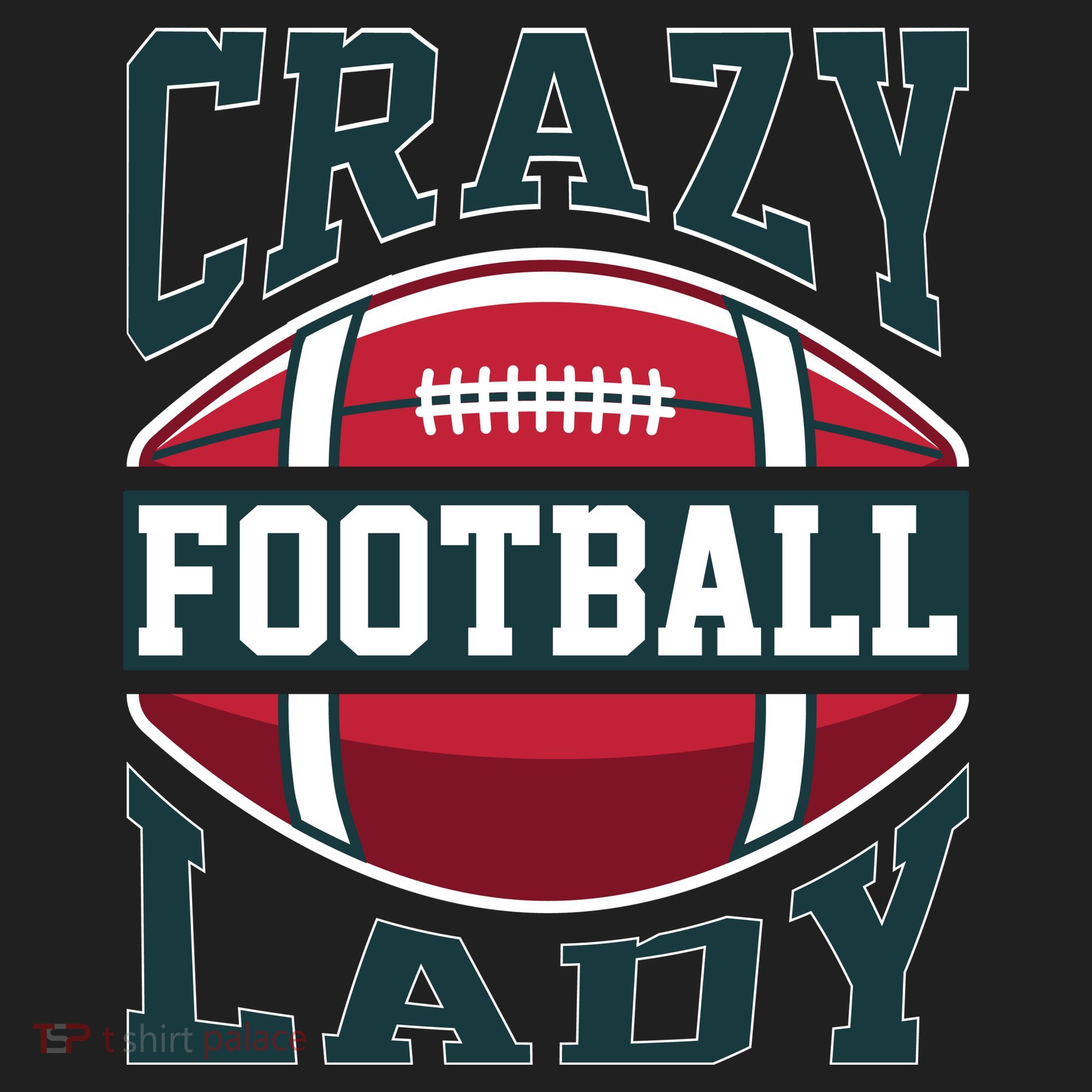 Crazy Football Lady Rugby Graphic Beanie