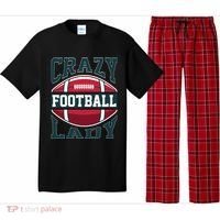 Crazy Football Lady Rugby Graphic Pajama Set thumb 0