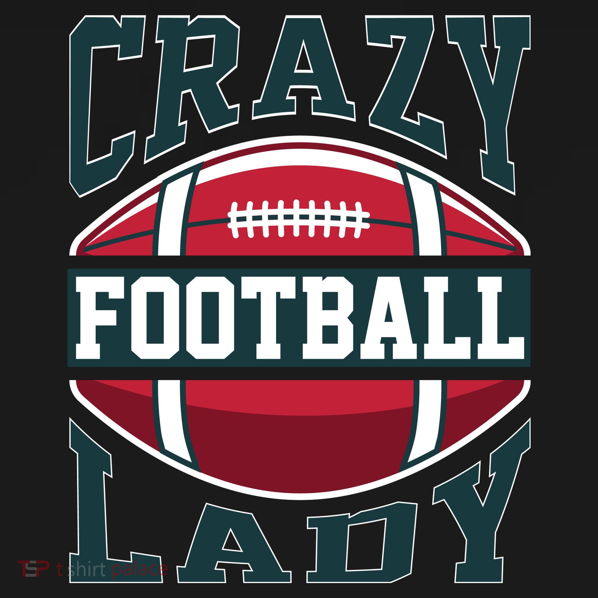 Crazy Football Lady Rugby Graphic Women's Hoodie