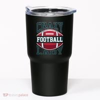 Crazy Football Lady Rugby Graphic Tumbler thumb 0