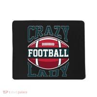 Crazy Football Lady Rugby Graphic Mousepad thumb 0