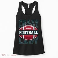 Crazy Football Lady Rugby Graphic Women's Tank Top thumb 0
