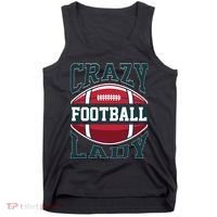 Crazy Football Lady Rugby Graphic Tank Top thumb 0