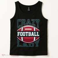 Crazy Football Lady Rugby Graphic Tank Top thumb 2
