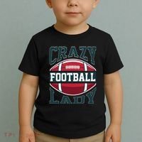 Crazy Football Lady Rugby Graphic Toddler T-Shirt thumb 2