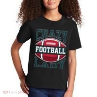 Crazy Football Lady Rugby Graphic Kids T-Shirt thumb 2