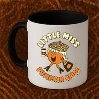 Cute Funny Little Miss Pumpkin Spice Coffee Mug thumb 2