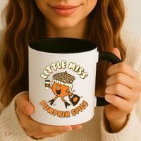 Cute Funny Little Miss Pumpkin Spice Coffee Mug thumb 3