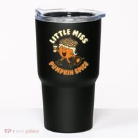 Cute Funny Little Miss Pumpkin Spice Tumbler thumb 0