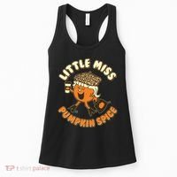 Cute Funny Little Miss Pumpkin Spice Women's Tank Top thumb 0