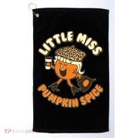 Cute Funny Little Miss Pumpkin Spice Golf Towel thumb 0