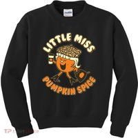 Cute Funny Little Miss Pumpkin Spice Kids Sweatshirt thumb 0