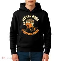 Cute Funny Little Miss Pumpkin Spice Kids Hoodie thumb 4
