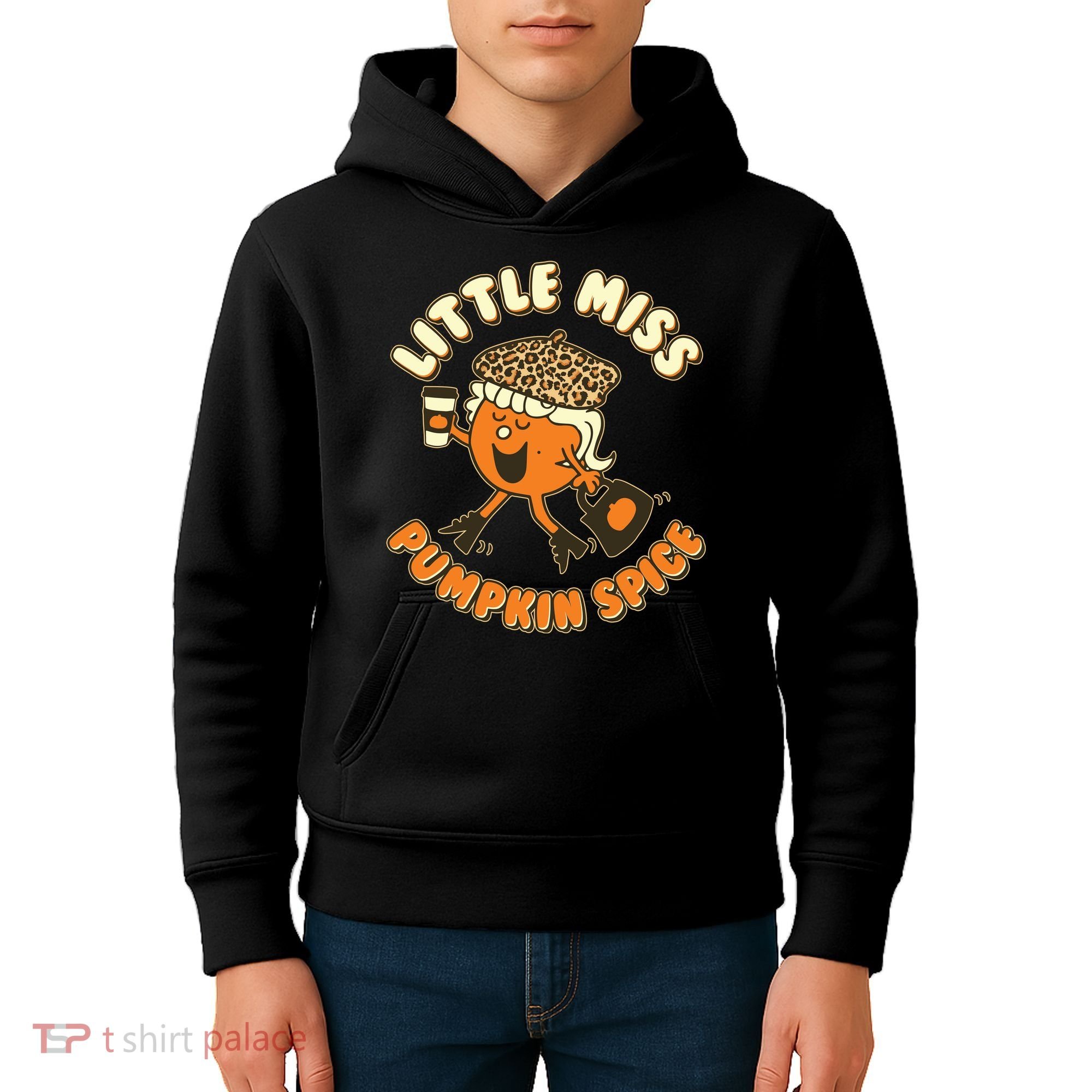 Cute Funny Little Miss Pumpkin Spice Kids Hoodie