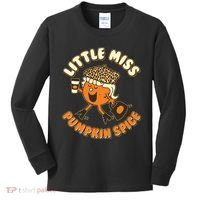 Cute Funny Little Miss Pumpkin Spice Kids Long Sleeve Shirt thumb 0