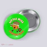Cute Funny Little Miss Pumpkin Spice Button thumb 0