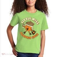 Cute Funny Little Miss Pumpkin Spice Kids T-Shirt thumb 2