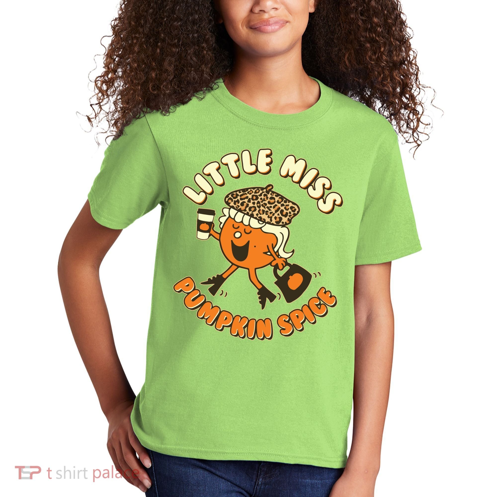 Cute Funny Little Miss Pumpkin Spice Kids T-Shirt