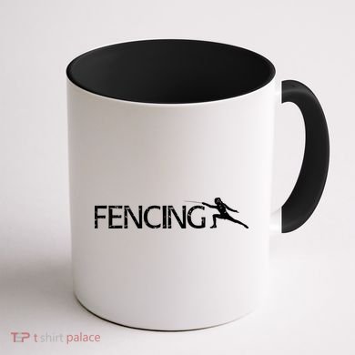Cute Fencing Logo Coffee Mug back