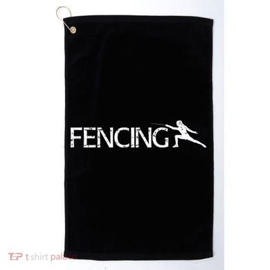 Cute Fencing Logo Golf Towel