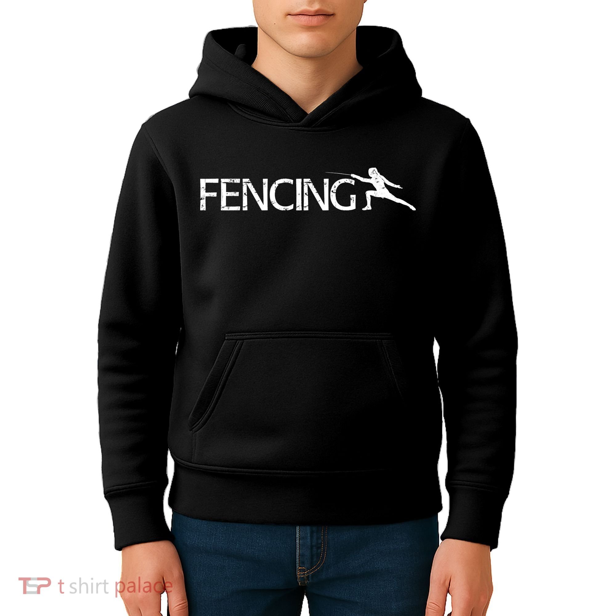 Cute Fencing Logo Kids Hoodie