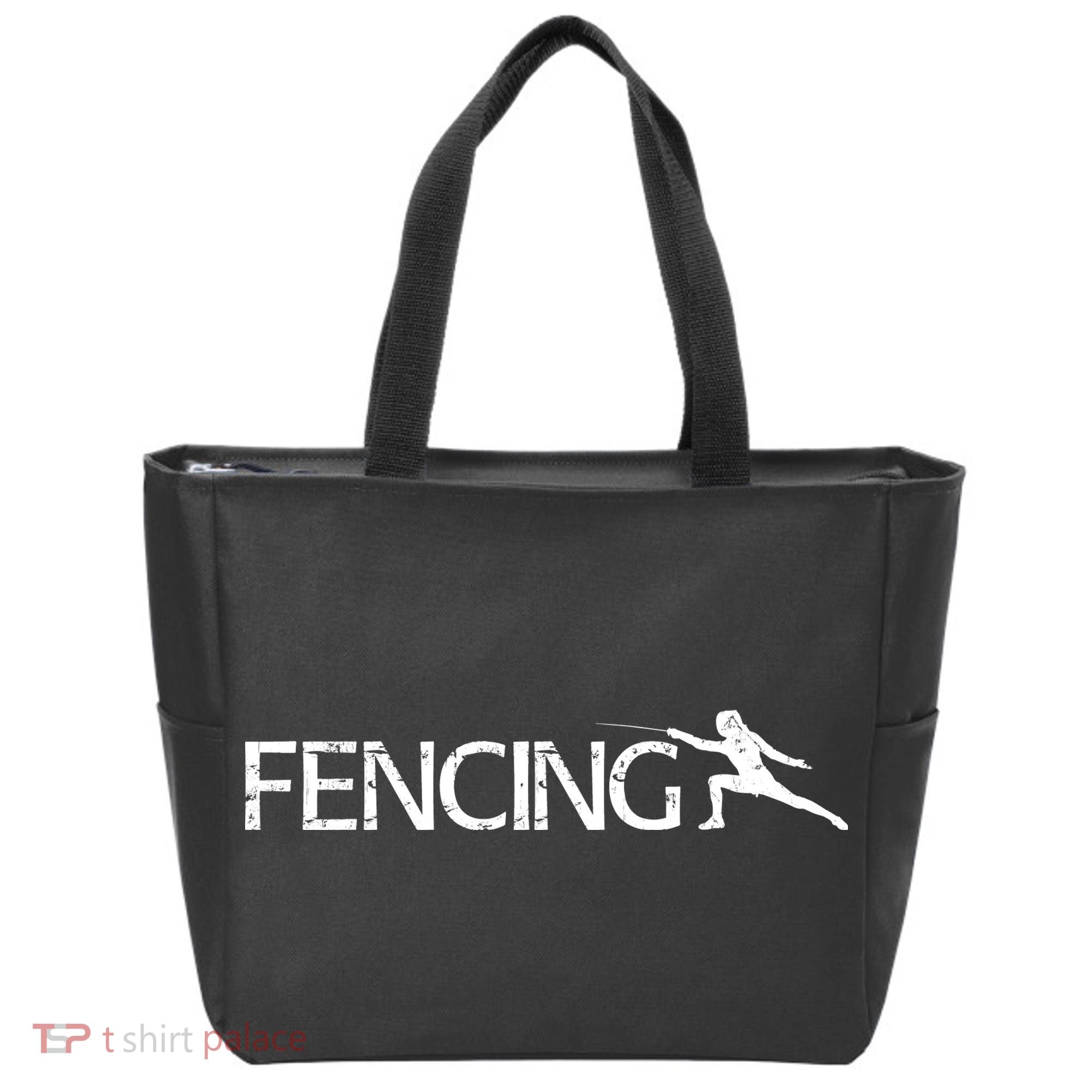 Cute Fencing Logo Tote Bag