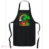 Crab Fish Lover Shamrock Leaf Rainbow Crab St Patrick's Day Apron thumb 0