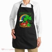 Crab Fish Lover Shamrock Leaf Rainbow Crab St Patrick's Day Apron thumb 2