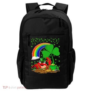 Crab Fish Lover Shamrock Leaf Rainbow Crab St Patrick's Day Backpack