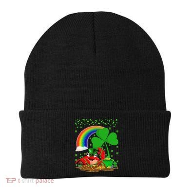 Crab Fish Lover Shamrock Leaf Rainbow Crab St Patrick's Day Beanie