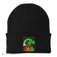 Crab Fish Lover Shamrock Leaf Rainbow Crab St Patrick's Day Beanie thumb 0