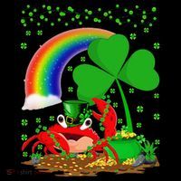 Crab Fish Lover Shamrock Leaf Rainbow Crab St Patrick's Day Women's Hoodie thumb 2