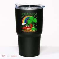 Crab Fish Lover Shamrock Leaf Rainbow Crab St Patrick's Day Tumbler thumb 0