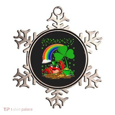 Crab Fish Lover Shamrock Leaf Rainbow Crab St Patrick's Day Ornament